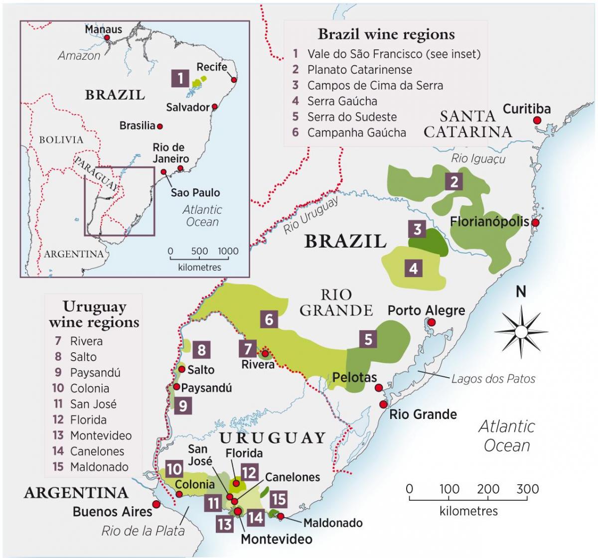 რუკა ურუგვაის ღვინო