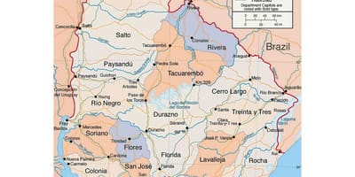 რუკა ურუგვაის ერთად citie